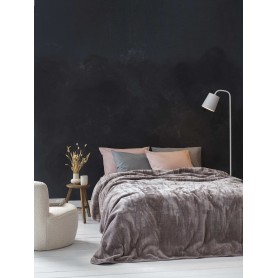 Κουβέρτα Βελουτέ Μονή (160*220) NIMA Coperta Cigar-Beige