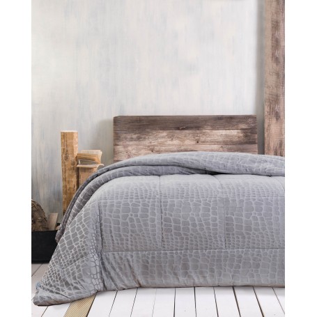 Κουβερτοπάπλωμα Ημίδιπλο (160*220) Rythmos Croco Soft Gray