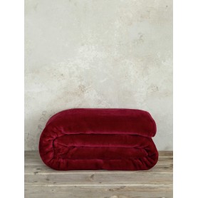 Κουβέρτα Βελουτέ Μονή (160*220) NIMA Coperta Red