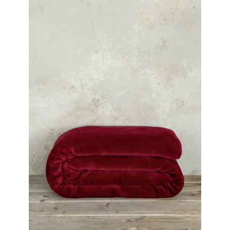 Κουβέρτα Βελουτέ Υπέρδιπλη (220*240) NIMA Coperta Red