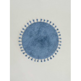 Πατάκι Μπάνιου Στρογγυλό (Δ90) NIMA Fuzzy Denim Blue
