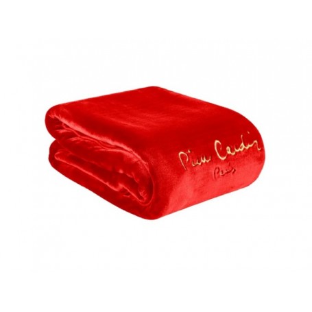 Κουβέρτα Βελουτέ Μονή (160*240) Pierre Cardin Nancy 545 Red