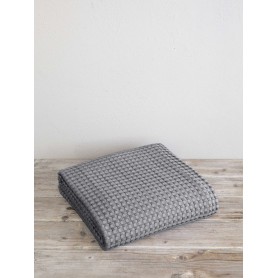 Κουβέρτα Πικέ Υπέρδιπλη (220*240) NIMA Comfy Medium Gray