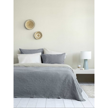 Κουβερλί Υπέρδιπλο (220*240) NIMA Avana Oat Beige /Medium Gray