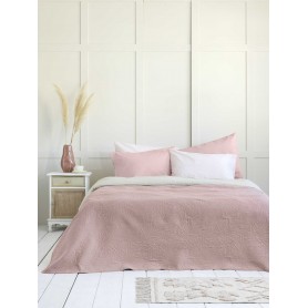 Κουβερλί Μονό (160*240) NIMA Natara Light Beige /Rose Pink